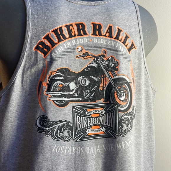 Grey Motorcycle Tank Top Size XL Biker Rally - Picture 8 of 9